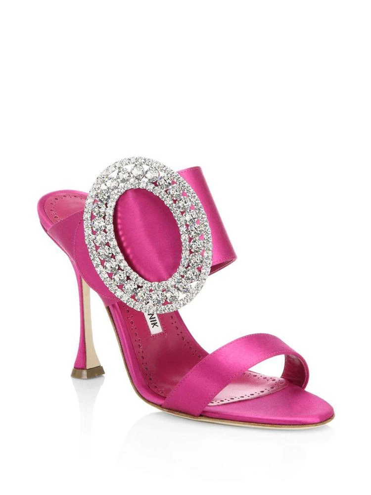 商品Manolo Blahnik|Fibiona Satin Mules,价格¥2888,第1张图片
