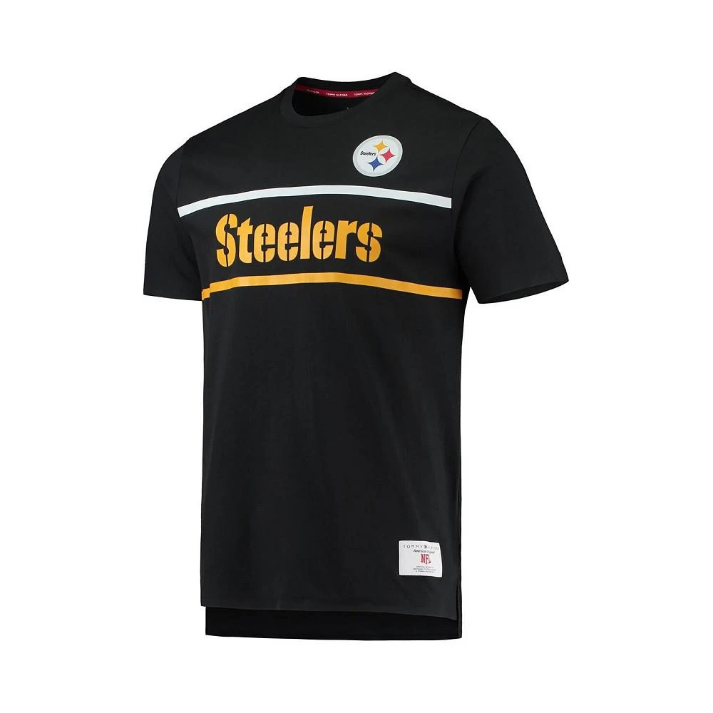商品Tommy Hilfiger|Men's Black Pittsburgh Steelers The Travis T-shirt,价格¥337,第2张图片详细描述