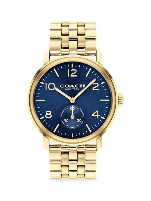 商品Coach|Harrison Gold Plated Steel Bracelet Watch,价格¥2070,第1张图片