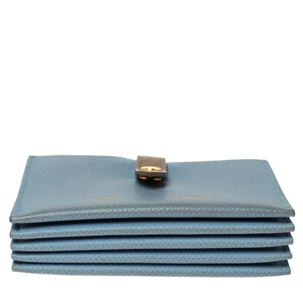 商品[二手商品] Celine|Celine Dusty Blue Grained Leather Accordeon Card Holder,价格¥1592,第5张图片详细描述