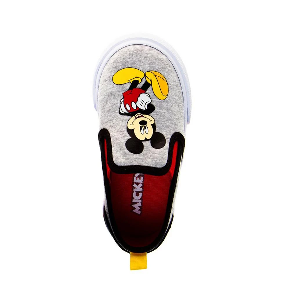 商品Disney|Little Boys Mickey Mouse Slip On Canvas Sneakers,价格¥256,第4张图片详细描述