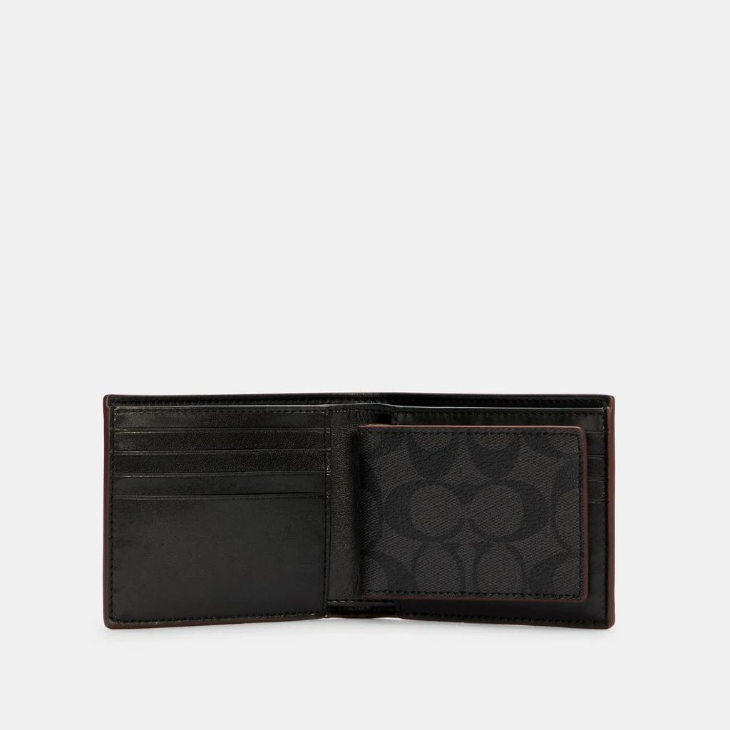 商品Coach|Coach Outlet Boxed 3 In 1 Wallet Gift Set In Signature Canvas,价格¥631,第2张图片详细描述