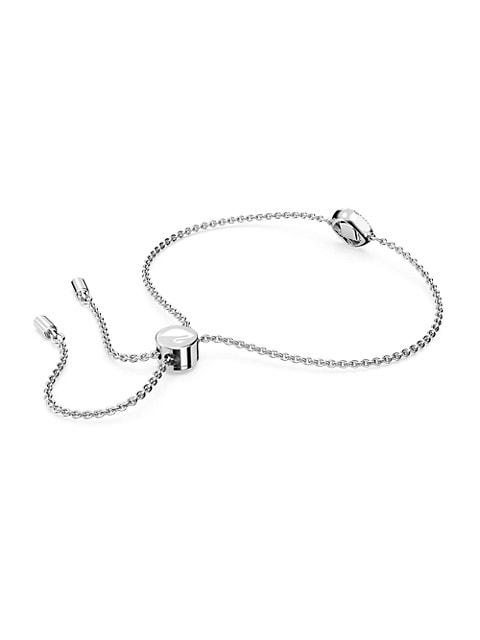 Angelic Rhodium-Plated & Crystal Slider Bracelet商品第3张图片规格展示