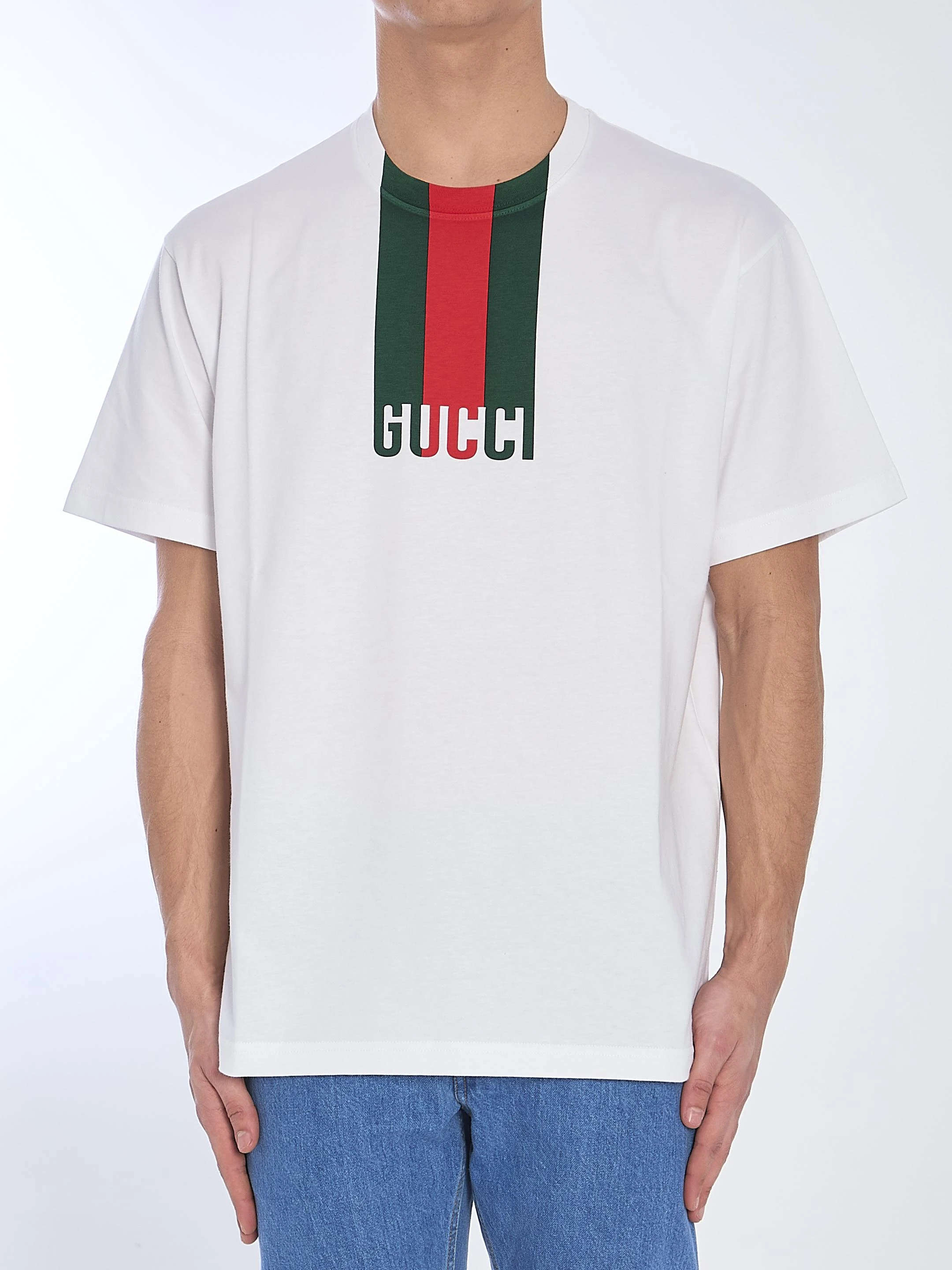 商品Gucci|Gucci 男士T恤 796395XJG259692 白色,价格¥3153 描述