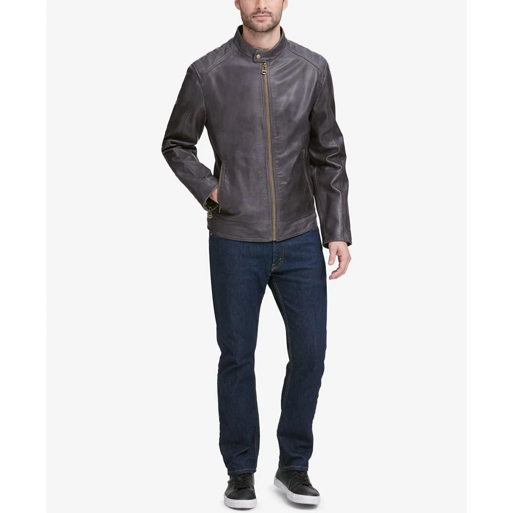 商品Cole Haan|Washed Leather Moto Jacket,价格¥1550,第1张图片