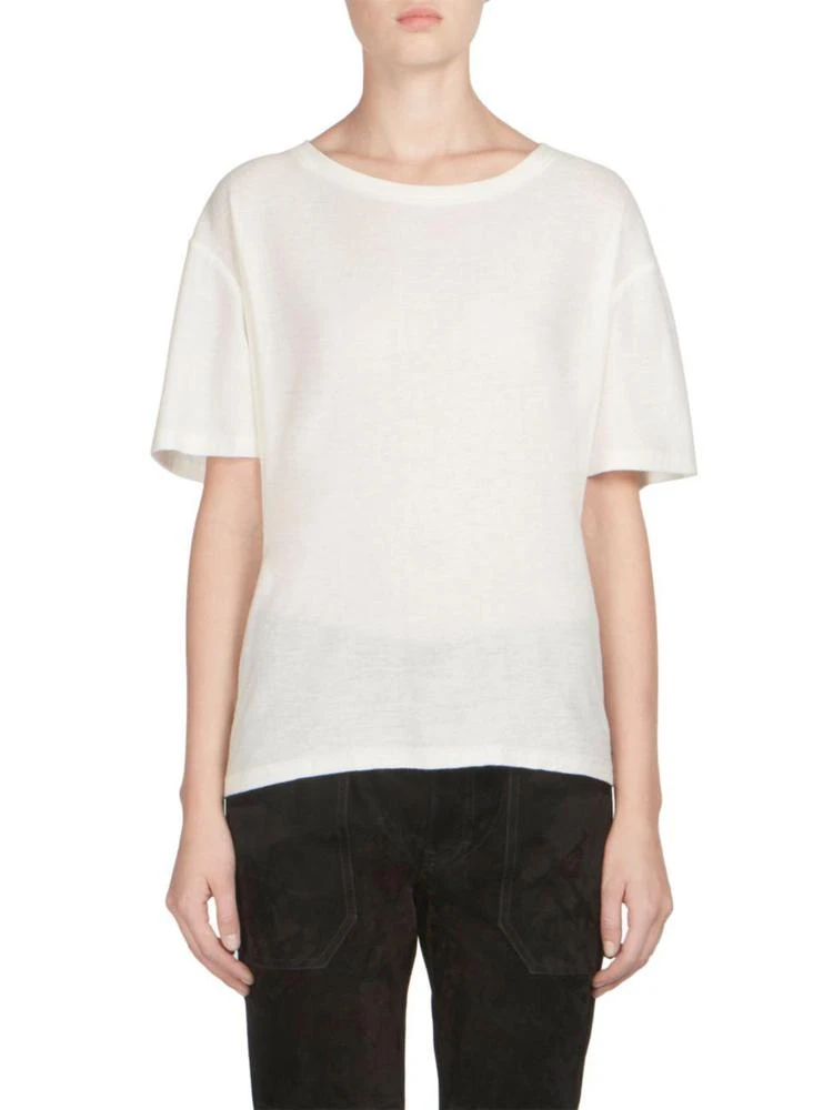 商品Yves Saint Laurent|Roundneck Logo Cotton Tee,价格¥3659,第1张图片