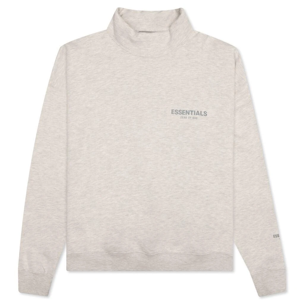 商品Essentials|Fear of God Essentials Pullover Mockneck - Light Heather Oatmeal,价格¥608,第1张图片