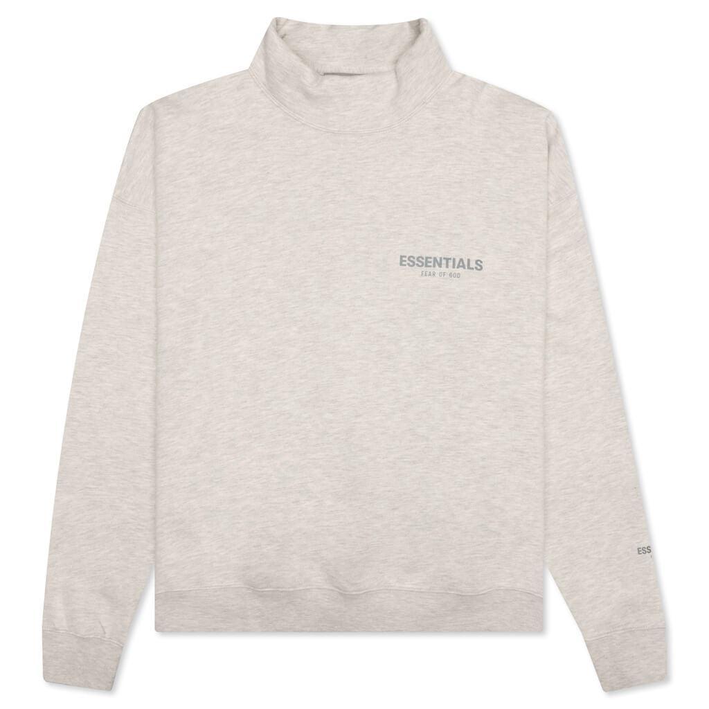 商品Essentials|Fear of God Essentials Pullover Mockneck - Light Heather Oatmeal,价格¥597,第1张图片