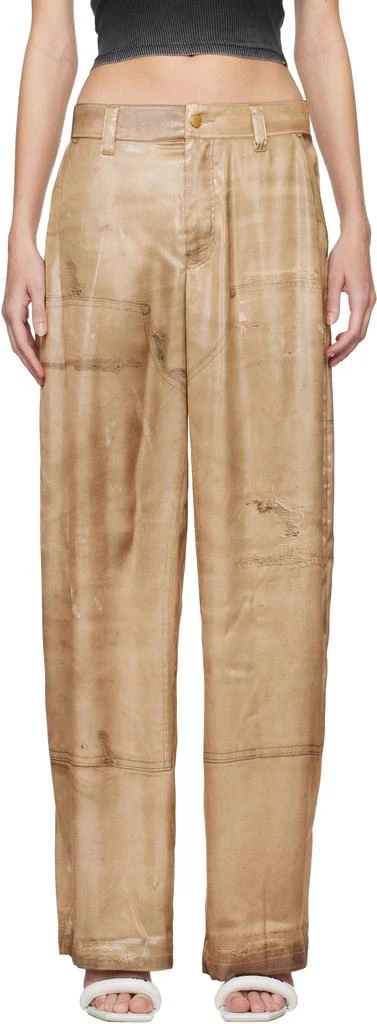 商品Alexander Wang|Beige Trompe L'œil Trousers,价格¥3095,第1张图片