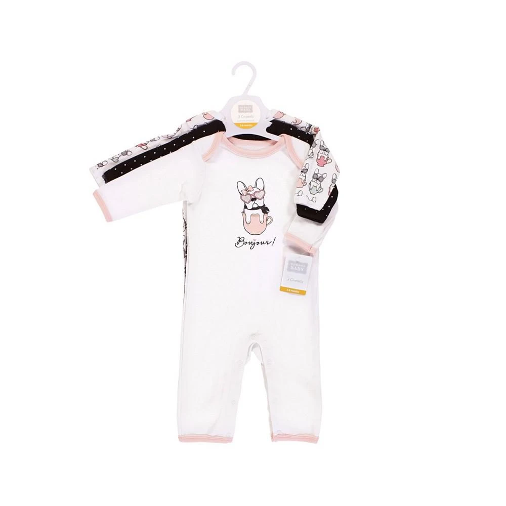 商品Hudson|Baby Girls Cotton Coveralls, Pack of 3,价格¥166,第2张图片详细描述