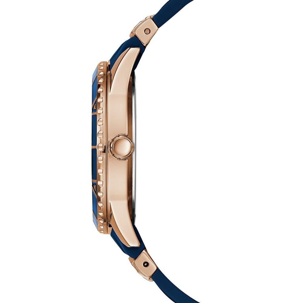 商品GUESS|Women's Blue Silicone Strap Watch 38mm,价格¥939,第4张图片详细描述