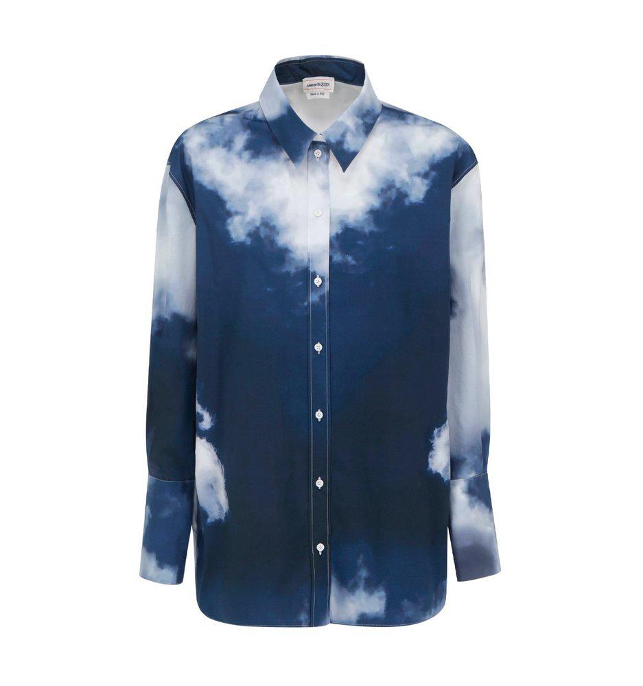 Alexander McQueen Tie-Dye Long Sleeved Shirt商品第1张图片规格展示