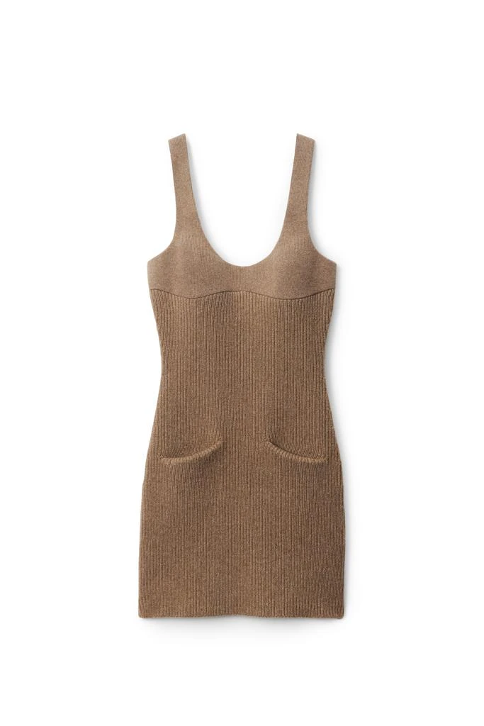商品Alexander Wang|CONTOUR RIB MINI DRESS IN CASHMERE WOOL,价格¥2259,第1张图片
