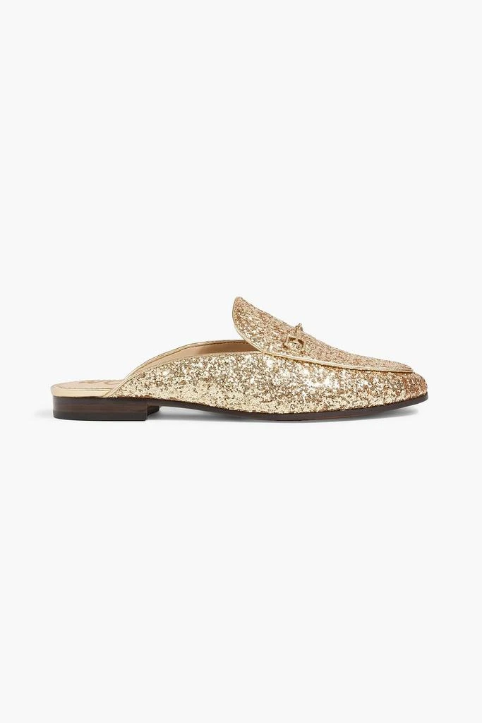 商品Sam Edelman|Linnie embellished glittered leather slippers,价格¥635,第1张图片