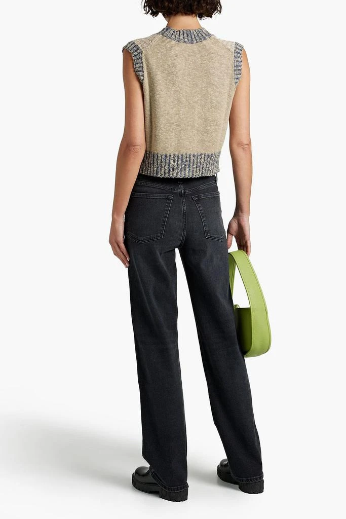 商品Re/Done|Checked bouclé-knit linen and cotton-blend vest,价格¥1435,第3张图片详细描述