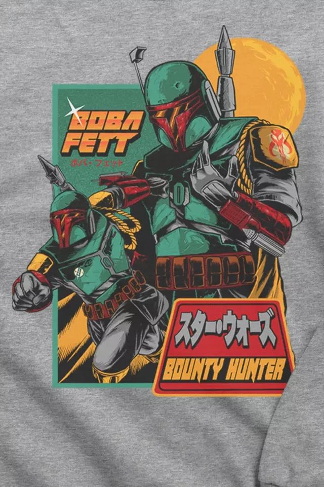 商品Urban Outfitters|Star Wars Boba Fett Bounty Hunter Crew Neck Sweatshirt,价格¥459,第2张图片详细描述