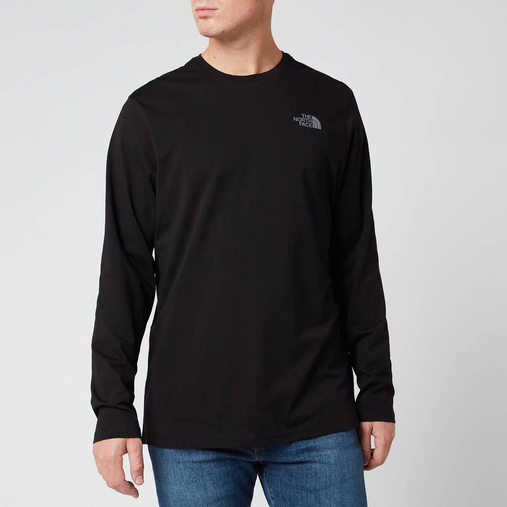 The North Face Men's Long Sleeve Easy T-Shirt - TNF Black/Zinc Grey商品第1张图片规格展示