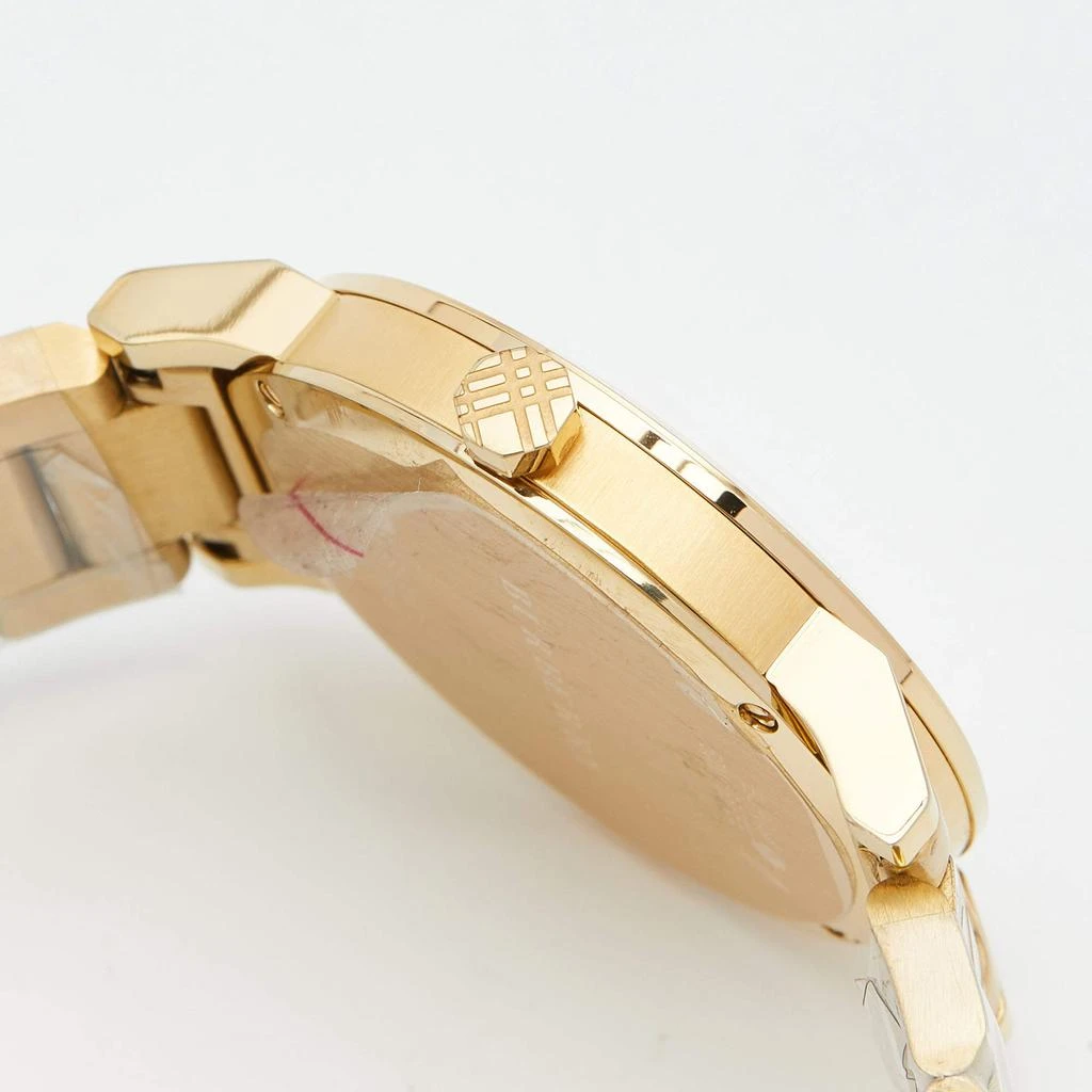 Burberry Gold Check Stamped Gold Plated Stainless Steel The City BU9038 Unisex Wristwatch 38 mm 商品