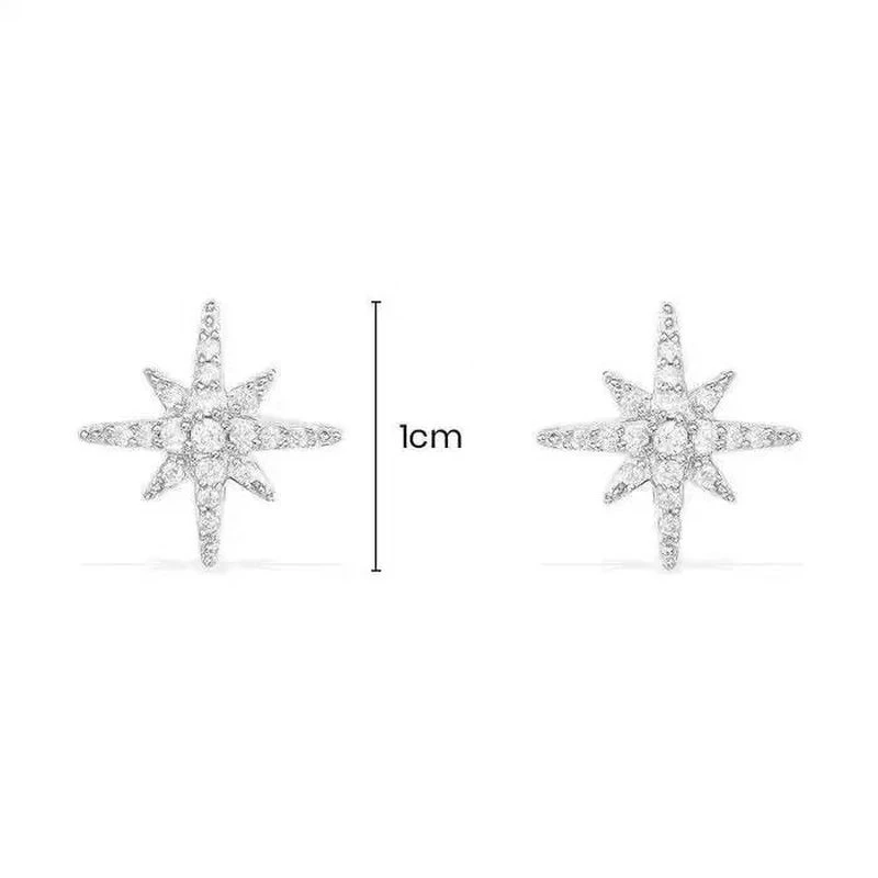 apm MONACO 六芒星银耳钉 AE8419OX  X004 商品