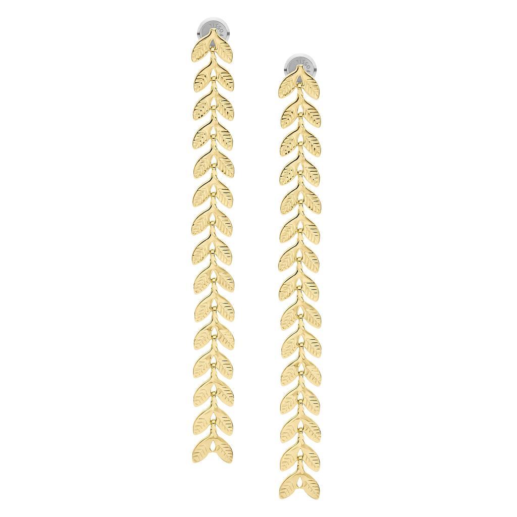 商品Fossil|Fossil Women's Gold-Tone Brass Drop Earrings,价格¥120,第1张图片