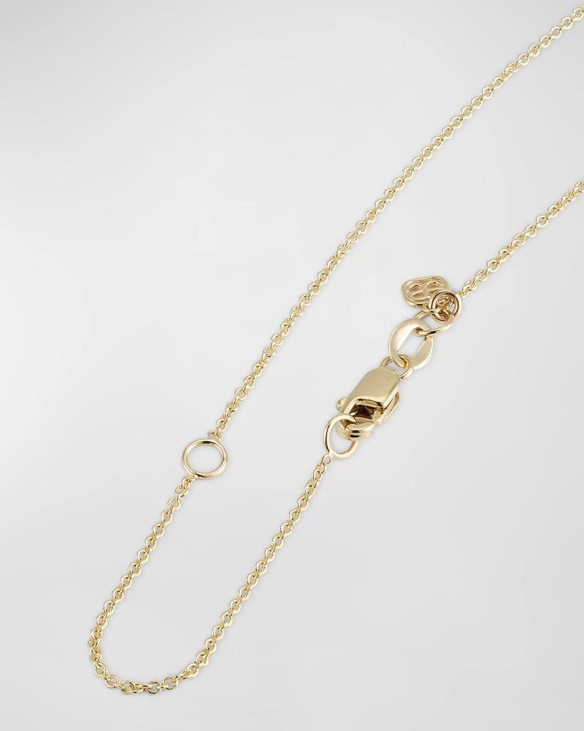 商品Sydney Evan|14K Gold Medium Love Script Pink Sapphire Necklace,价格¥12586,第4张图片详细描述