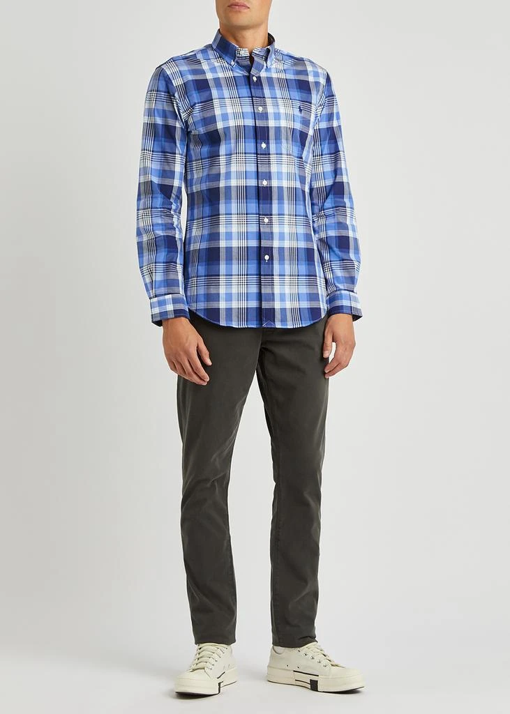 商品Ralph Lauren|Blue checked stretch-cotton shirt,价格¥502,第4张图片详细描述