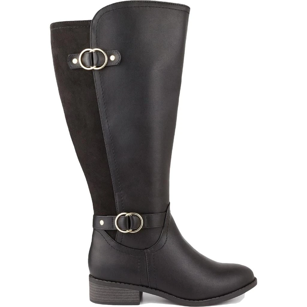 商品Karen Scott|Karen Scott Womens Leandraa Extra Wide Calf Faux Leather Knee-High Boots,价格¥153,第2张图片详细描述