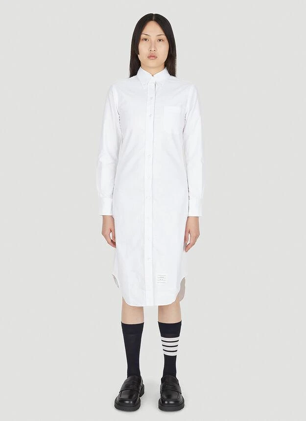 商品Thom Browne|Shirt Dress in White,价格¥2316,第1张图片