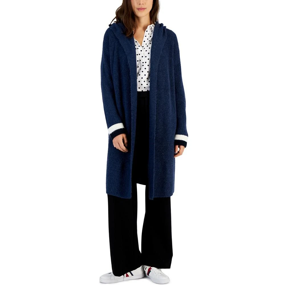 商品Tommy Hilfiger|Women's Hooded Kimono Open Cardigan,价格¥551,第1张图片