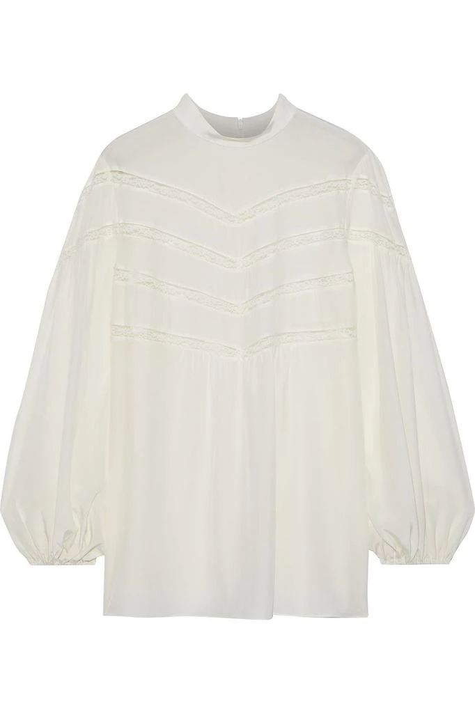 商品Zimmermann|Lace-trimmed silk crepe de chine blouse,价格¥1418,第1张图片