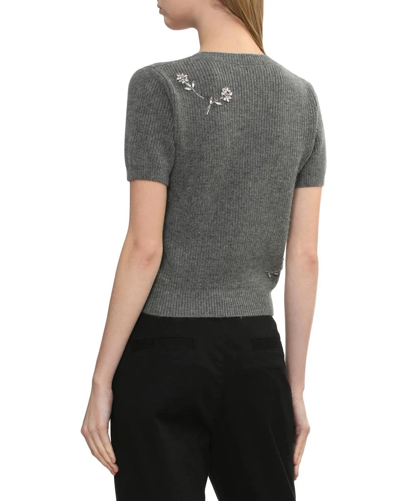商品MARKGONG|Beaded short sleeve knit top,价格¥2083,第4张图片详细描述