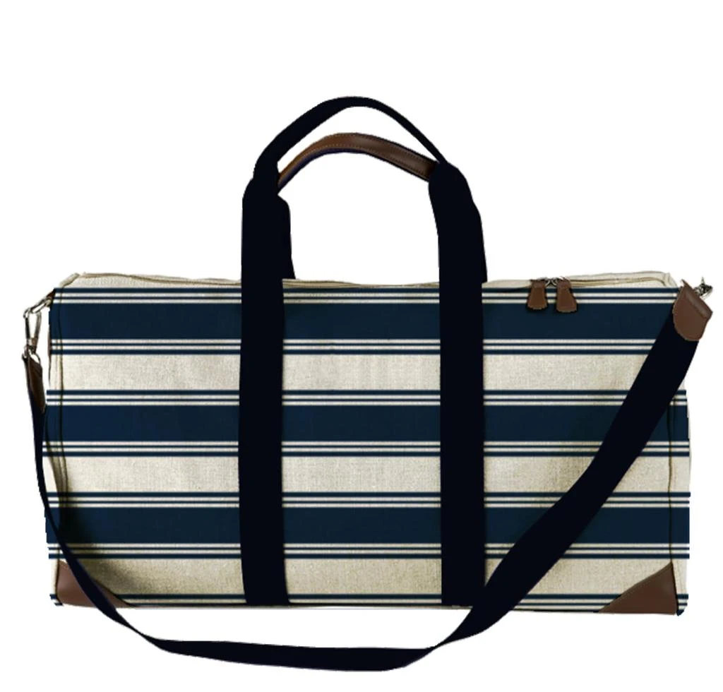 商品Mc2 Saint Barth|Travel Duffel Bag Blue Vintage Striped,价格¥1334,第2张图片详细描述