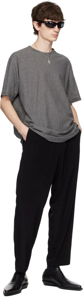 商品YOHJI YAMAMOTO|Black & Gray Round Neck T-shirt,价格¥2942,第4张图片详细描述