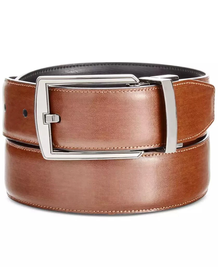 商品Perry Ellis|Men's Reversible Feather Stitch-Edge Belt,价格¥225,第5张图片详细描述