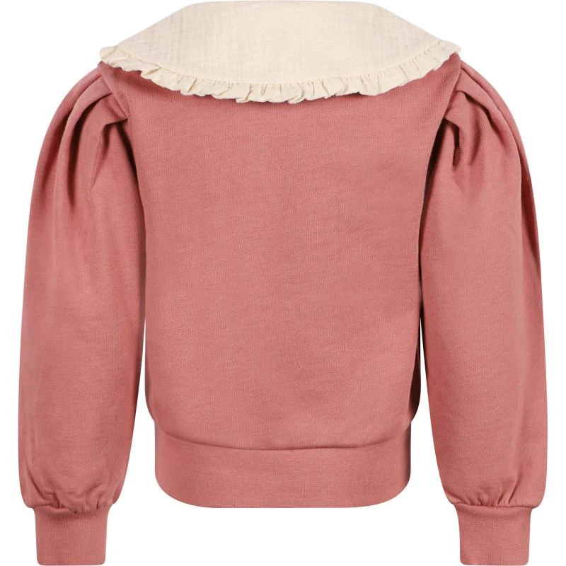 商品MIPOUNET|Organic cotton collared sweatshirt in old pink,价格¥760,第2张图片详细描述