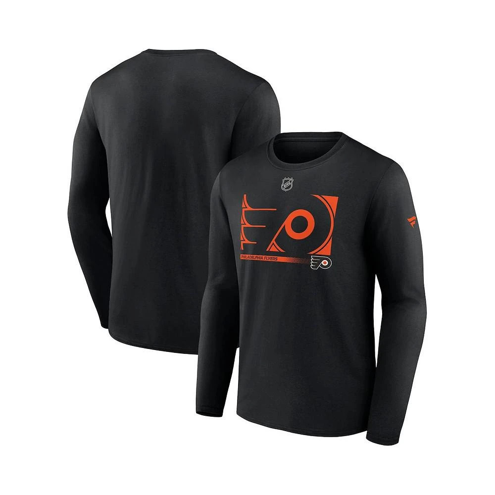 商品Fanatics|Men's Branded Black Philadelphia Flyers Authentic Pro Core Collection Secondary Long Sleeve T-Shirt,价格¥262,第4张图片详细描述