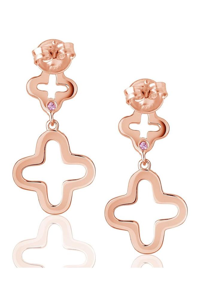 CZ Clover Drop Earrings商品第2张图片规格展示