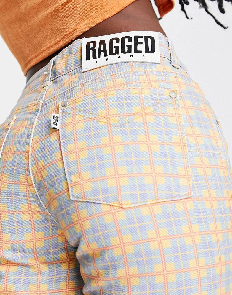 商品The Ragged Priest|The Ragged Priest flared jeans in blue and yellow check,价格¥128,第3张图片详细描述