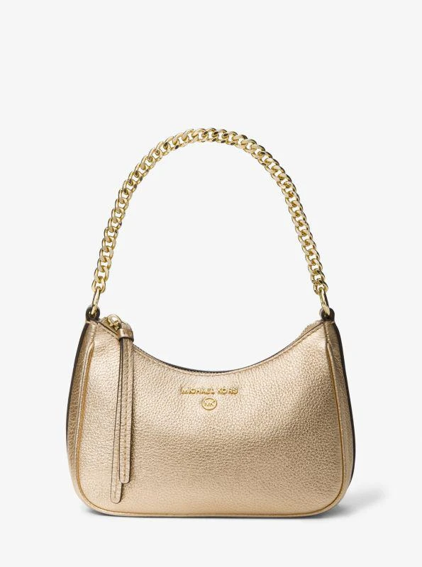 商品Michael Kors|Jet Set Charm Small Metallic Pebbled Leather Pochette,价格¥789,第1张图片