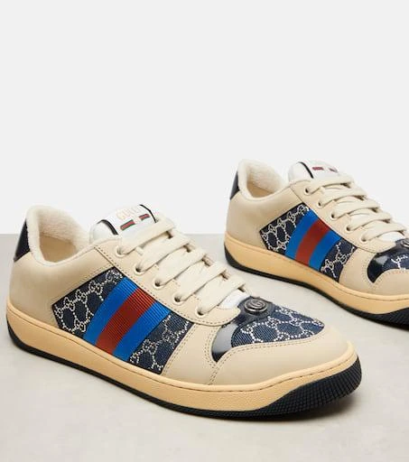 商品Gucci|Screener GG皮革边饰牛仔运动鞋,价格¥9983,第5张图片详细描述