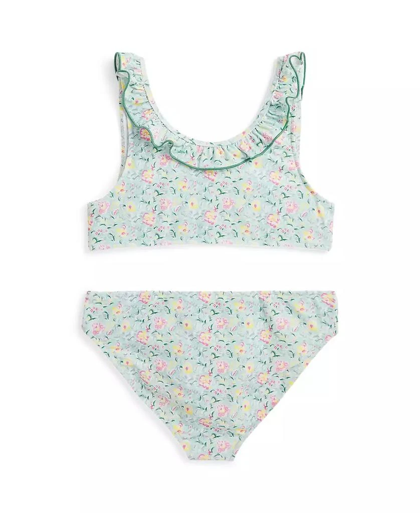 商品Ralph Lauren|Big Girls Floral Ruffled Two-Piece Swimsuit,价格¥224,第2张图片详细描述