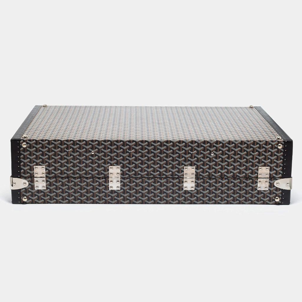 Goyard Black Goyardine Canvas And Leather Hotel 80 Grand Trunk Case商品第7张图片规格展示