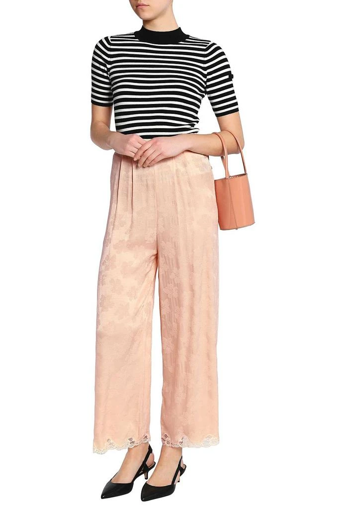 商品Maje|Pleated satin-jacquard 阔腿裤,价格¥508,第2张图片详细描述