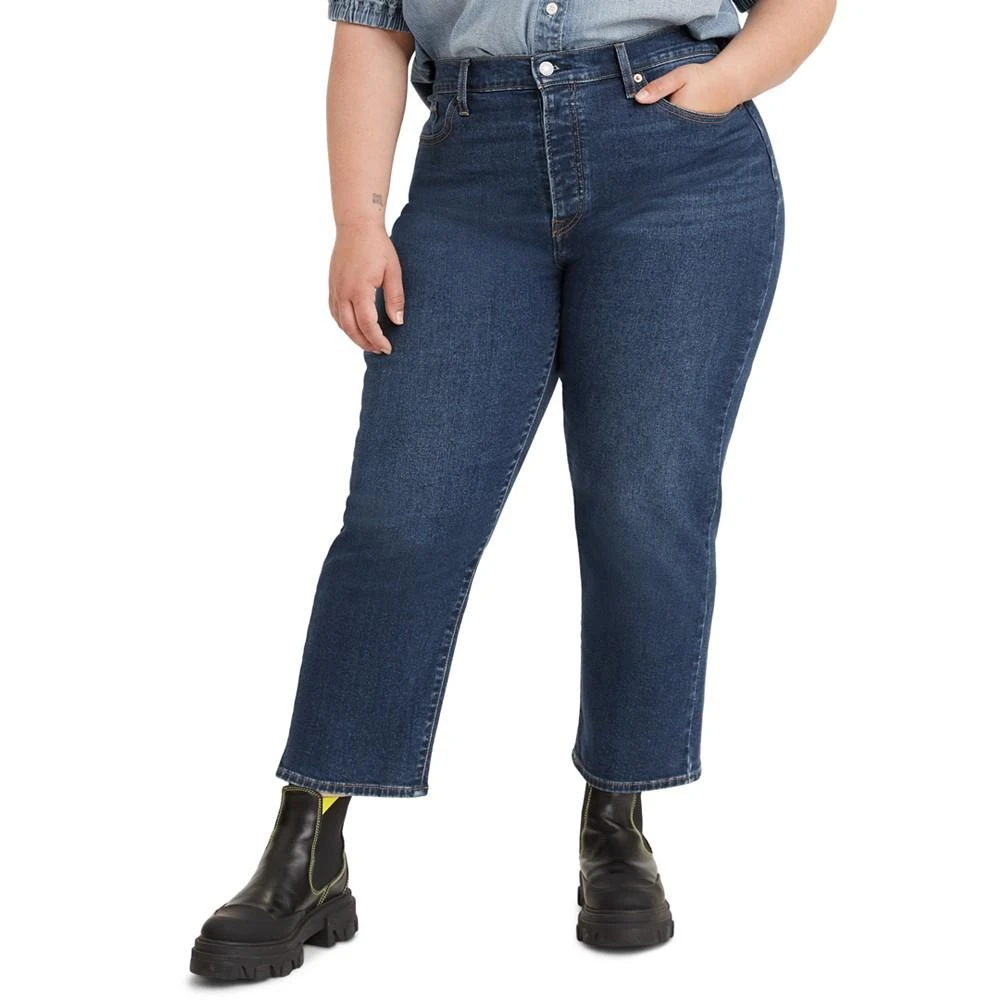 商品Levi's|Trendy Plus Size Wedgie Straight-Leg Jeans,价格¥158,第1张图片