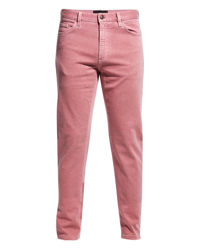 Men's Five-Pocket Solid Denim Trousers商品第2张图片规格展示