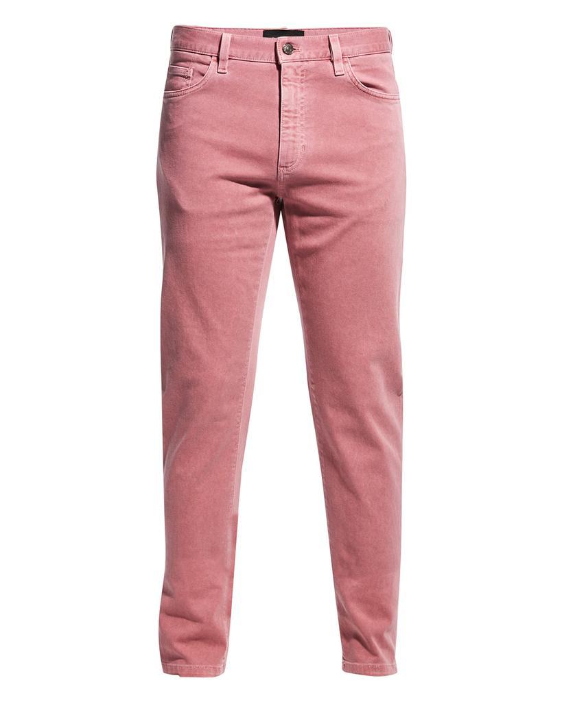 商品Zegna|Men's Five-Pocket Solid Denim Trousers,价格¥2103,第4张图片详细描述