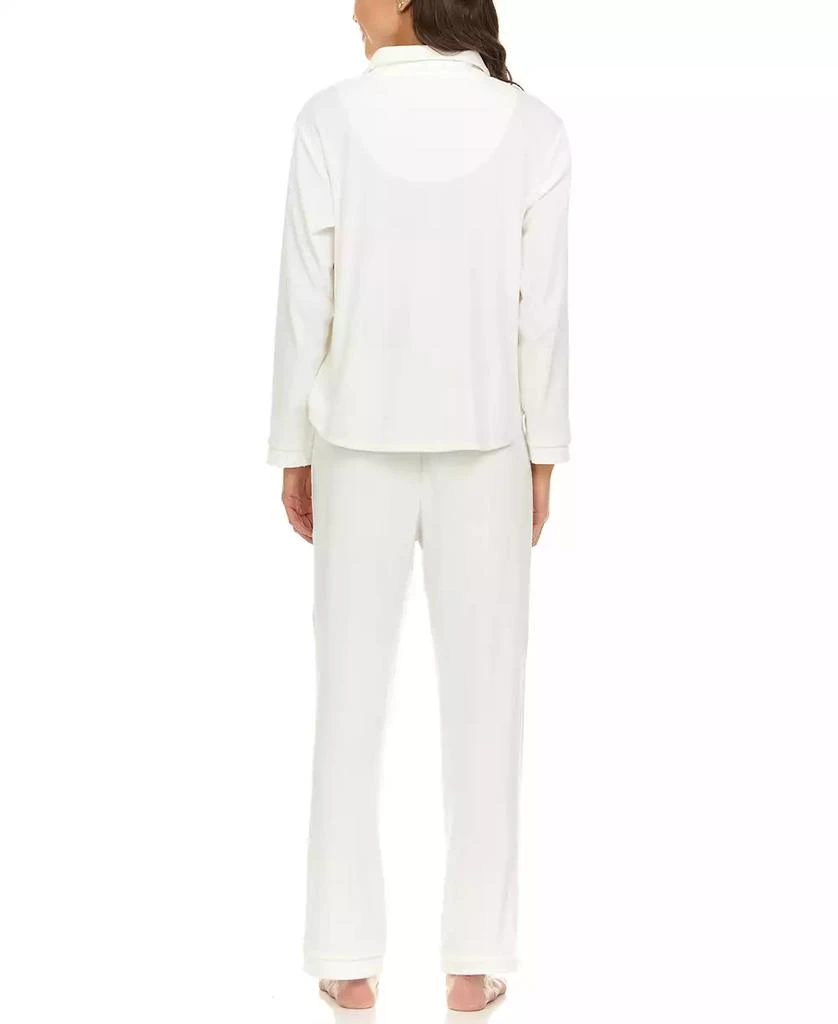 商品Flora Nikrooz|Women's Addie Velour Notch Neck Pajama set,价格¥509,第3张图片详细描述