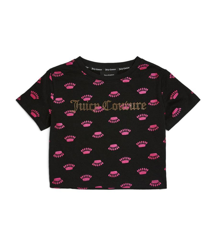 商品Juicy Couture|Embellished Logo Crown T-Shirt (3-16 Years),价格¥412,第1张图片