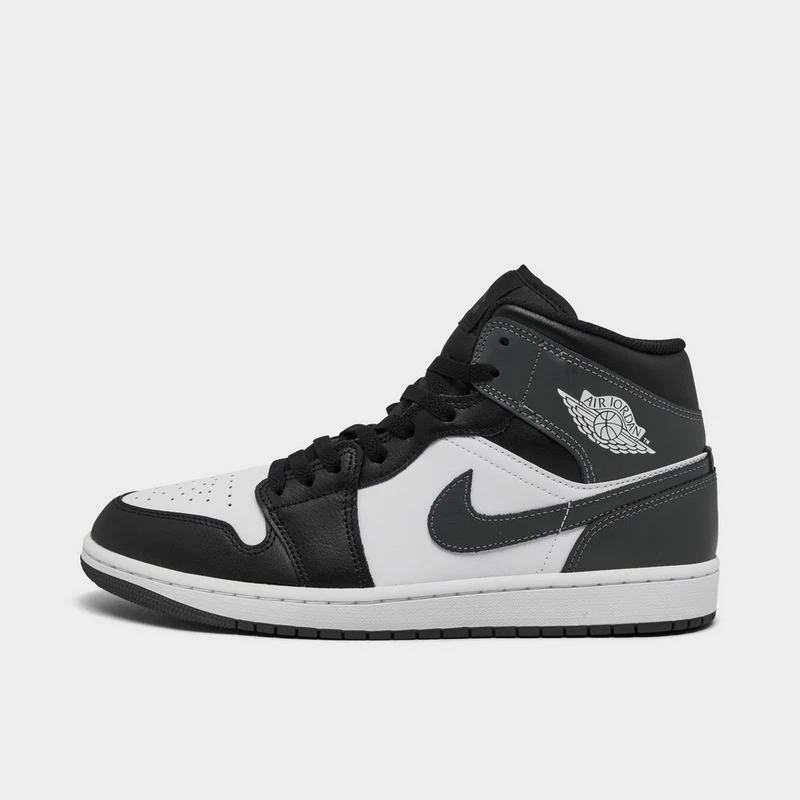 商品Jordan|Air Jordan 1 Mid Retro 涂鸦鸳鸯 扣碎篮板 黑曜石 小芝加哥 黑武士 纯黑 纯白 黑红字母 绒面黑 蓝白紫 灰黄,价格¥447,第1张图片