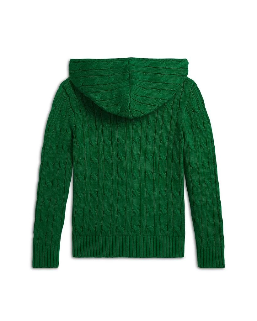 商品Ralph Lauren|Boys' Cable Cotton Hooded Full Zip Sweater - Big Kid, Little Kid,价格¥583,第2张图片详细描述